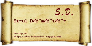 Strul Dömötör névjegykártya